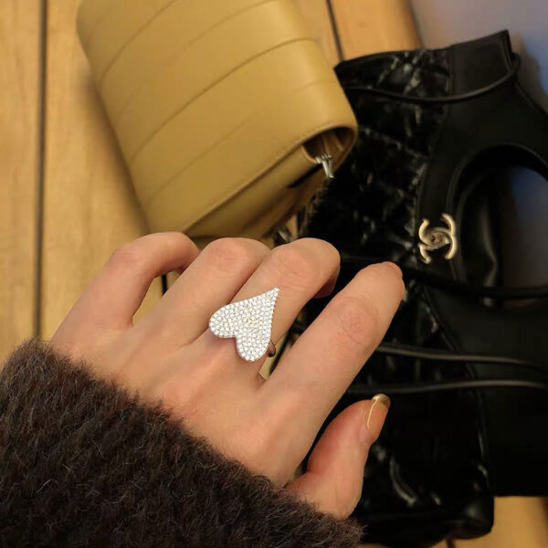 Wholesale Heart Full of Diamonds Zircon Rings