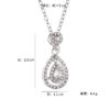 Wholesale Alloy Water Drop Pear Shaped Moissanite Pendant Necklace