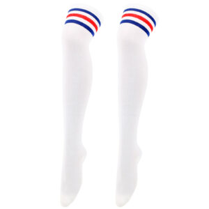 White/Red Blue Bar 11 / Free size