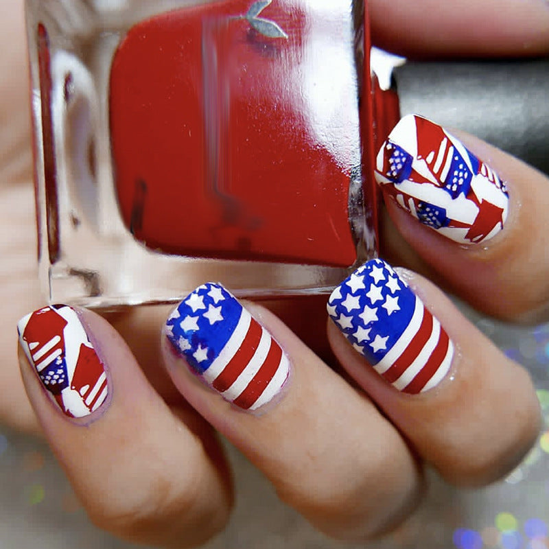 Wholesale Plastic Independence Day Wearable Nails