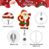 Wholesale Badge Reels Acrylic Christmas Santa Claus Retractable Keychain
