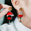 Wholesale Christmas Asymmetric Stud Earrings