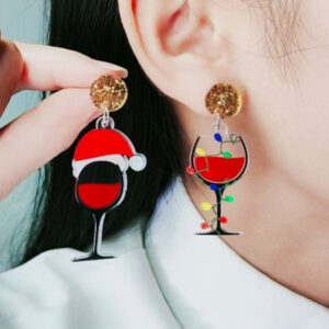 Wholesale Christmas Asymmetric Stud Earrings