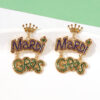 Wholesale Carnival Zinc Alloy  Mardi Gras Earrings