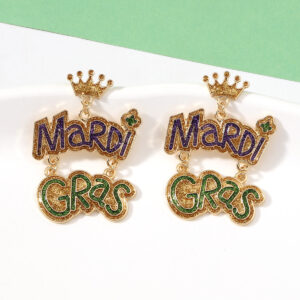 Wholesale Carnival Zinc Alloy  Mardi Gras Earrings