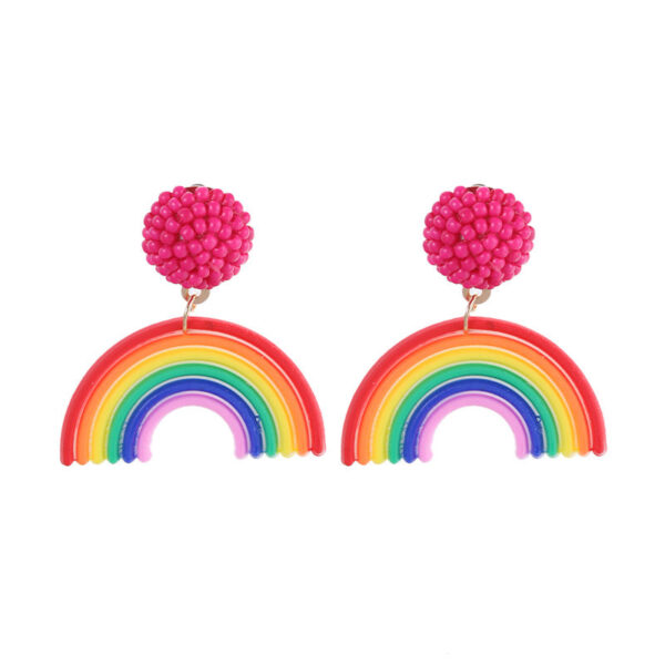 O1CN01lmLmqS24GlQdhX65i__3880997364-0-cib Wholesale Rainbow Rice Beads Earrings