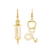 O1CN01lndgFS1VaRt3Y6bAR_2212758802669-0-cib Wholesale Gold Syringe Stethoscope Pendant Hanging Earrings
