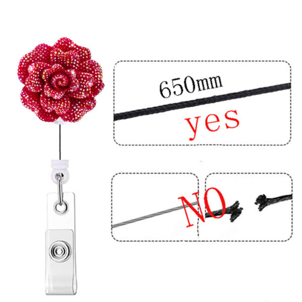 O1CN01loCbBg1DSyFxxn0gx_971130216-0-cib-1 Wholesale Badge Reels Shiny Flowers Acrylic Retractable Keychains