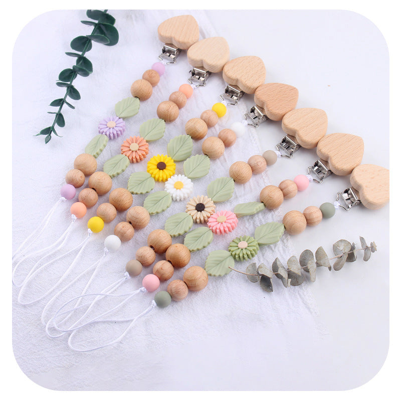 Wholesale Baby Cartoon Mahogany Beech Rainbow Silicone Teether