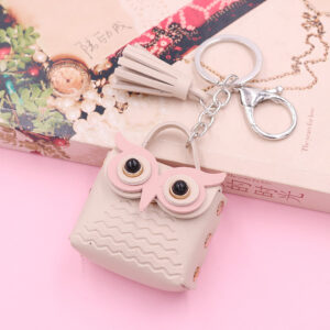 Khakis / 5.5*5.5cm leather Owl (golden chain Buckle)
