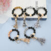 Wholesale Wooden Beads Tassel Wrist Keychain