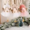Wholesale Christmas Plush Yarn Skirt Angel Pendant Cute Doll Pendant