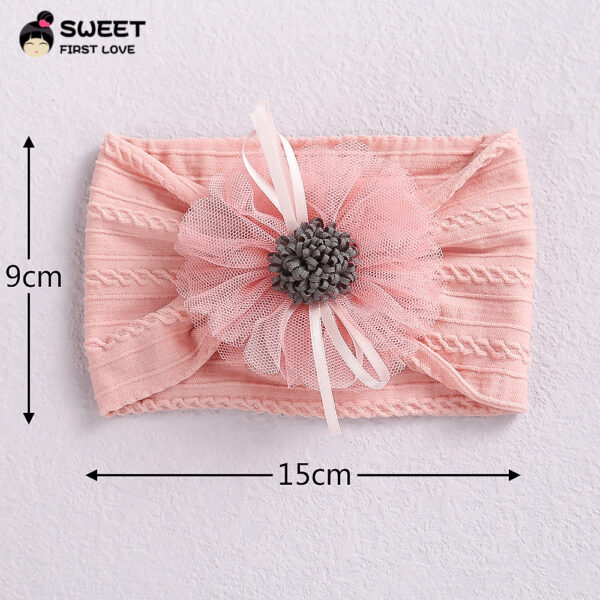 Wholesale Nylon Mesh Tassel Sunflower Baby Headband