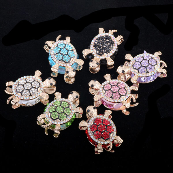 Wholesale Heavy Industry Full Diamond Double-sided Turtle Can Wear Straight Hole Beads DIY Accessories
