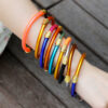 O1CN01lsSz351iSkJ55fbgZ_3527034412-0-cib-1 Wholesale Rainbow Color Matching Gold Powder Silicone Alloy Buckle Bracelet