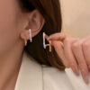 Wholesale Diamond Inlaid Alloy Earrings