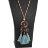 Wholesale Alloy Long Tassel Pendant Necklace