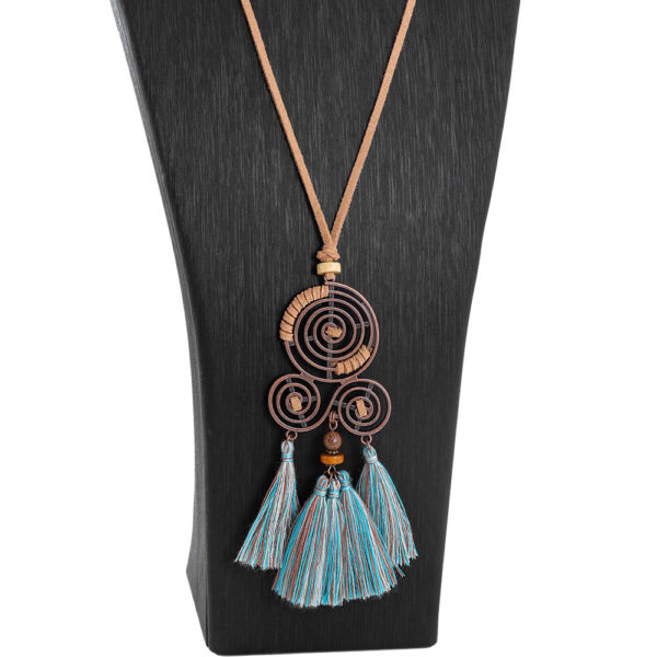 Wholesale Alloy Long Tassel Pendant Necklace