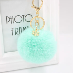 Mint Green / Gold key chain