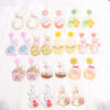 Wholesale Easter Egg Bunny Acrylic Print Earrings