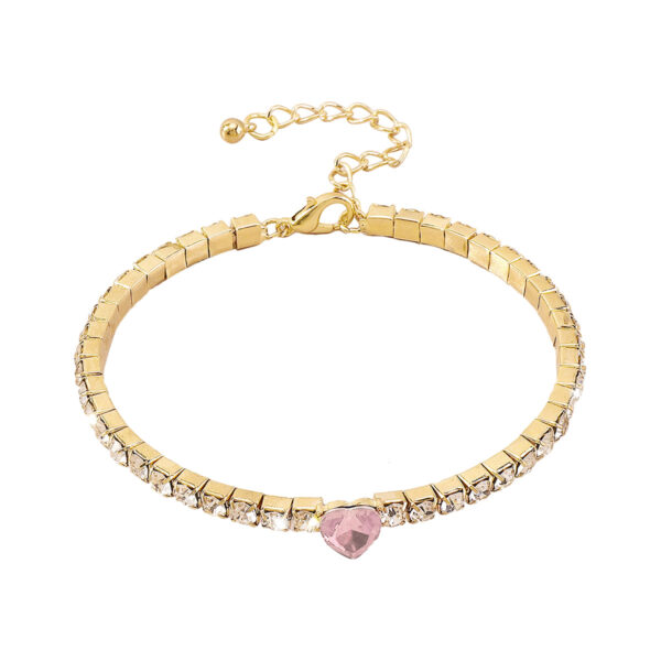 Wholesale Love Rhinestone Claw Chain Geometric Bracelet