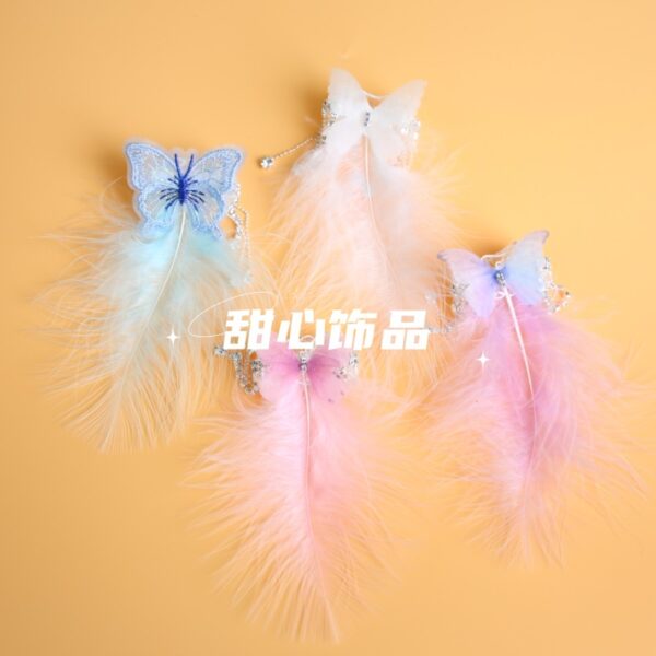 Wholesale Yarn Butterfly Feather Accessories Accessories Hair Jewelry Bag Pendant Accessories