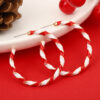 Wholesale Fashionable Dripping Oil Spiral Christmas Hoops
