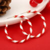 Wholesale Fashionable Dripping Oil Spiral Christmas Hoops