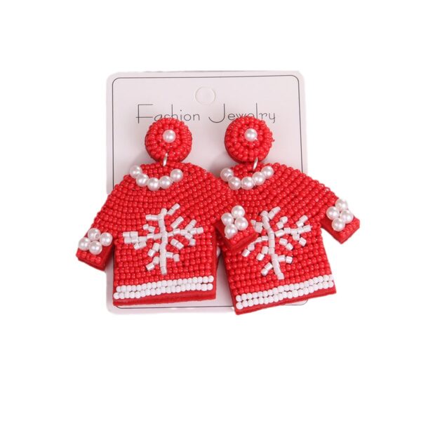 Wholesale Handmade Creative Christmas Rice Bead Earrings and Earrings