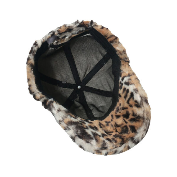 Wholesale Faux Rabbit Fur Leopard Plush Baseball Cap