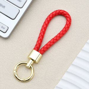 Green light gold-big red / Spring ring braided buckle