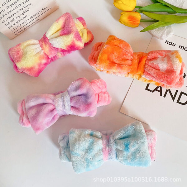 O1CN01m6T1p71TozEiTZazf_2213811252430-0-cib Wholesale Fabric Tie Dyed Bow Tie Hair Hoop