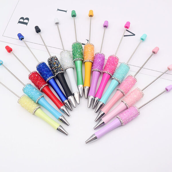 Wholesale Beadable Pen Irregular Gravel Rhinestones DIY Pens