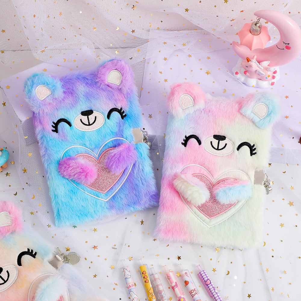 Wholesale Cartoon Bear with Lock Plush A5 Notes