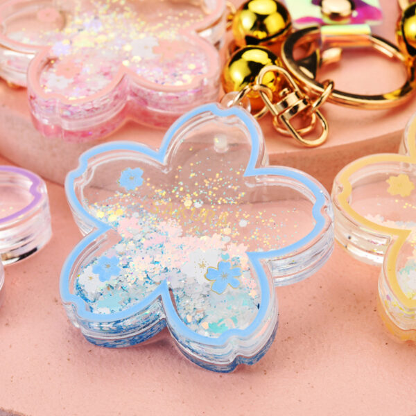 Wholesale Oiled Flower Acrylic Keychains