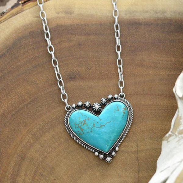 O1CN01m8UZux1fCJAKbIAGh_4260613970-0-cib Wholesale Alloy Love Turquoise Pendant Necklace