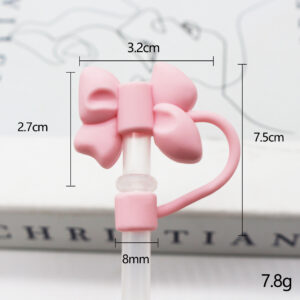 Silicone Light Powder Bow 8mm / Bagged without straw