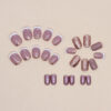Wholesale Short Burst Glitter White French Pearl Nail Stickers