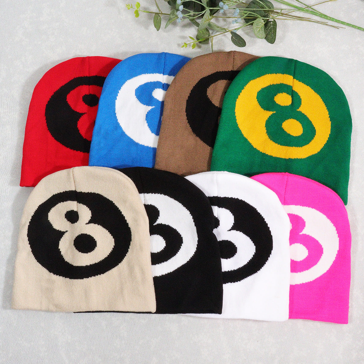 Wholesale Winter Knitted Hats, Size 8 Ball Wool Hats