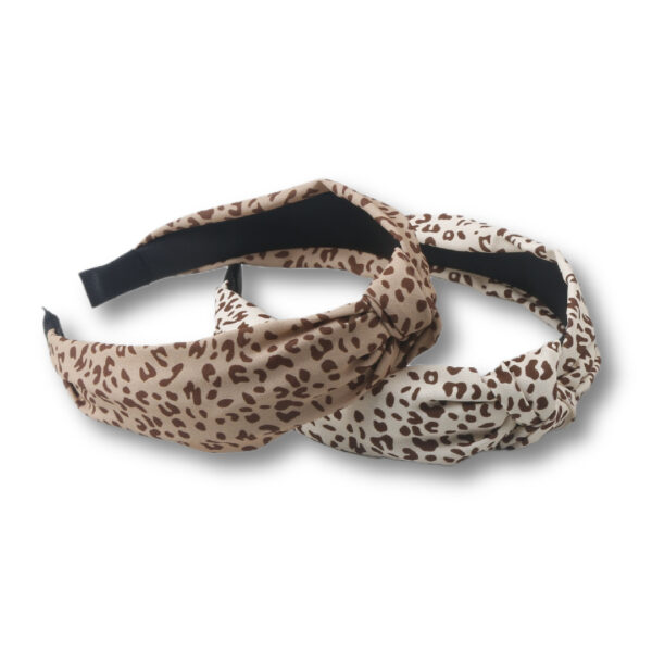 Wholesale Wide Edge Leopard Print Fabric Hair Bands