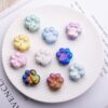 Wholesale Cat Claw Colorful UV Plated Acrylic Straight Hole Loose Beads