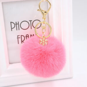 Watermelon red / Gold key chain