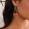 Wholesale Halloween Personalized Creative Black Cat Pumpkin Earrings