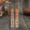 Wholesale Bohemian Retro Geometric Leather Earrings