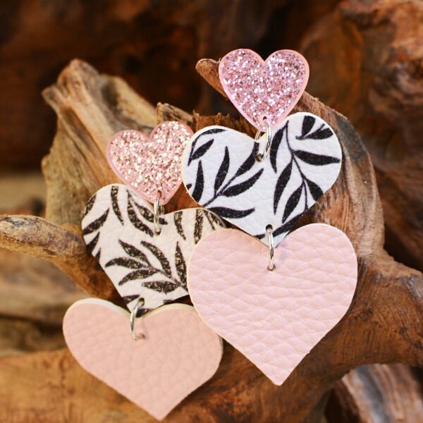 Wholesale Valentine's Day Gretel Leather Earrings