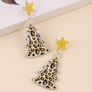 Yellow leopard print Christmas tree