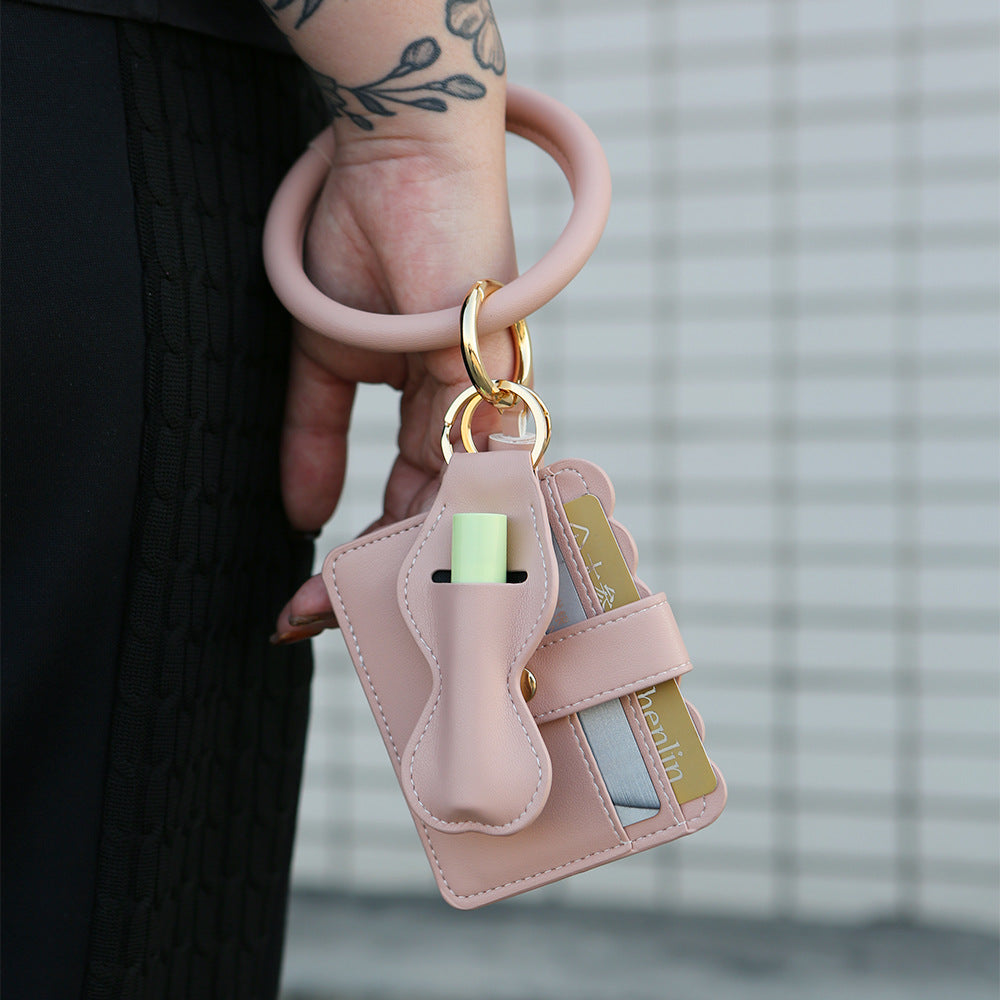 Wholesale PU Leather Tassel Wrist Keychain