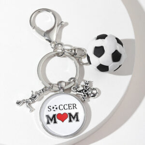 O1CN01mJz3ca1jN4w1bfs8v__2213351114535-0-cib Wholesale Metal Mother's Day Father's Day Graduation Season Football Keychain