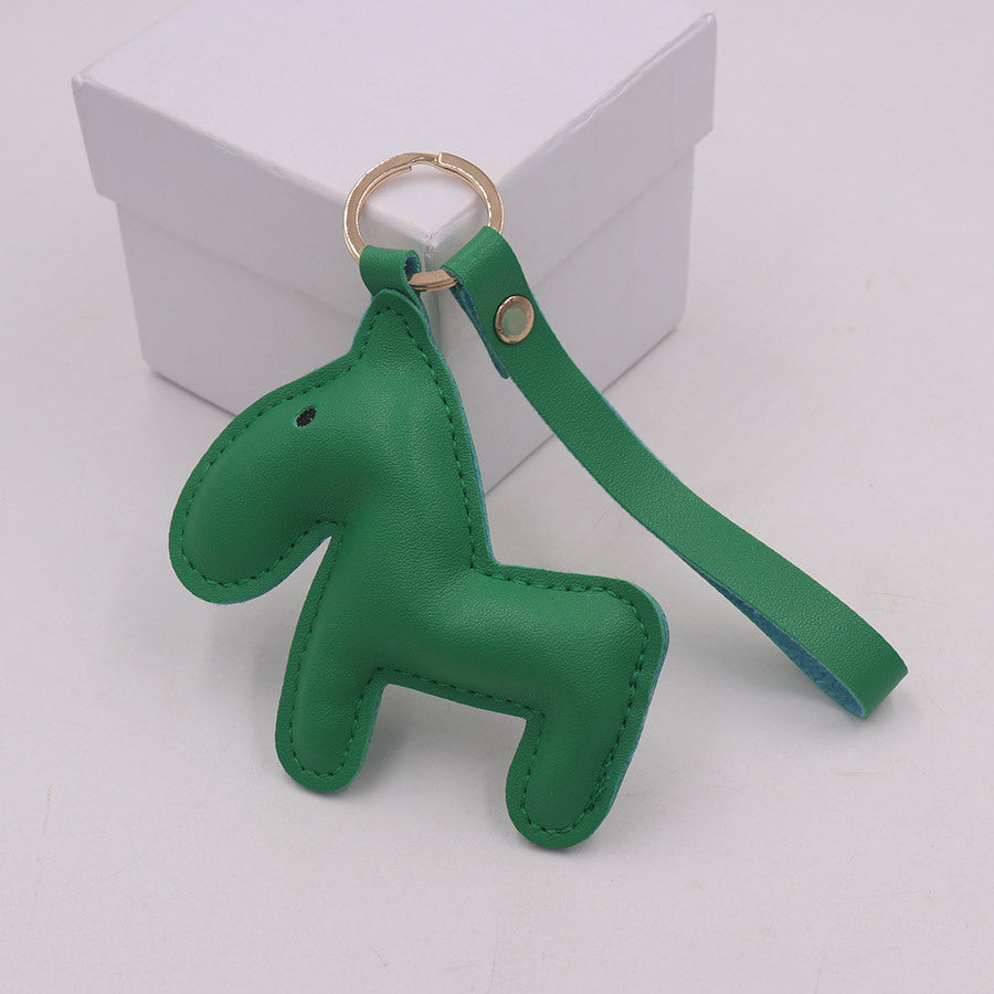 Wholesale of Green ny PU Leather Keychains