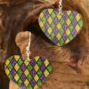 Wholesale Valentine's Day Diamond Grit Leopard Print Carnival Acrylic  Mardi Gras Earrings